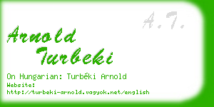 arnold turbeki business card