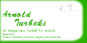 arnold turbeki business card